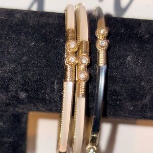 Elegant Gold and Silver Bangle Set